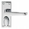 Victorian Lever On Privacy Backplate - Polished Chrome