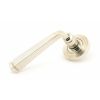 Polished Nickel Avon Round Lever on Rose Set (Beehive) - Unsprung