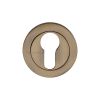 Heritage Brass Euro Profile Cylinder Escutcheon Antique Brass finish