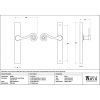 External Beeswax Monkeytail Slimline Lever Espag. Latch Set -RH