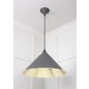 Smooth Brass Hockley Pendant in Bluff