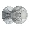 Heritage Brass Cabinet Knob Reeded Design 38mm Satin Chrome finish