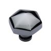 Heritage Brass Cabinet Knob Classic Hexagon Design 32mm Polished Chrome finish