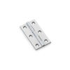 Alexander & Wilks - Heavy Pattern Solid Brass Cabinet Butt Hinge - Satin Chrome - 2.5"