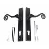 Black Monkeytail Slimline Lever Espag. Lock Set - RH