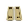 Aged Brass 250mm Plain Rectangular Pull - Privacy Set