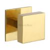 Heritage Brass Centre Door Knob Square Design 3" Polished Brass Finish