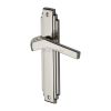 Heritage Brass Door Handle Lever Latch Tiffany Design Polished Nickel Finish