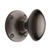 Heritage Brass Mortice Knob on Rose Mayfair Design Matt Bronze finish