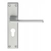 Serozzetta Zone Lever On Euro Lock Backplate - Satin Chrome