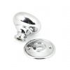 Polished Chrome Mushroom Mortice/Rim Knob Set