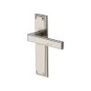 Heritage Brass Door Handle Lever Latch Atlantis Design Satin Nickel finish