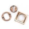 Polished Bronze Round Euro Escutcheon (Square)