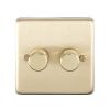 Eurolite Stainless Steel 2 Gang Dimmer Satin Brass