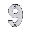 Heritage Brass Numeral 9 Face Fix 76mm (3") Polished Chrome finish