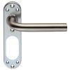 Straight Lever On Inner Backplate - Satin Stainless Steel