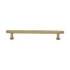 Heritage Brass Cabinet Pull Contour Design with 16mm Rose 160mm CTC Satin Brass finish