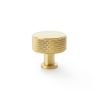 Alexander & Wilks -  Lucia Knurled Cupboard Knob - Satin Brass PVD - 35mm