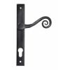 Black Monkeytail Slimline Lever Espag. Lock Set - LH