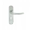 Lilla Lever On Lock Backplate - Satin Chrome