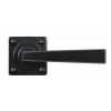 Arundel Lever Handle on Square Rose - Flat Black