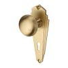 Heritage Brass Mortice Knob on Lock Plate Broadway Design Satin Brass finish