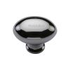 Heritage Brass Cabinet Knob Victorian Oval Design 32mm Polished Chrome finish