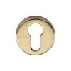 Heritage Brass Euro Profile Cylinder Escutcheon Polished Brass finish