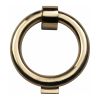 Heritage Brass Ring Knocker Unlacquered Brass Finish