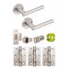 Jigtech Eden Privacy Door Pack Satin Chrome - JTB81215