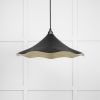 Smooth Brass Flora Pendant in Elan Black