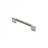 Keyhole Handle 128mm - Satin Nickel/Polished Chrome