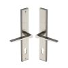 Heritage Brass Multi-Point Door Handle Lever Lock Gio RH Design Satin Nickel finish