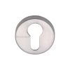 Heritage Brass Euro Profile Cylinder Escutcheon Satin Chrome finish