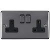 Eurolite Enhance Decorative 2 Gang Socket Black Nickel