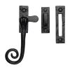 The Tudor Casement Window Fastener Monkey Tail Pattern Black Iron