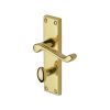 Project Hardware Door Handle for Bathroom Malvern Design Polished Brass finish