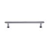 Heritage Brass Cabinet Pull Step Design with 16mm Rose 160mm CTC Polished Chrome finish