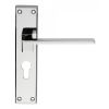 Serozzetta Equi Lever On Euro Lock Backplate - Polished Chrome