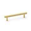 Alexander & Wilks - Crispin Knurled T-bar Cupboard Pull Handle - Satin Brass PVD - 128mm