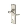 Heritage Brass Door Handle for Oval Profile Plate Bedford Design Satin Nickel finish