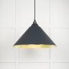 Hammered Brass Hockley Pendant in Soot