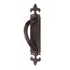 Offset Pull Handle On Backplate Left Hand - Black Antique