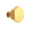 Hexagonal Cupboard Knob Satin Brass