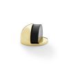 Alexander & Wilks - Shield Floor Mounted Door Stop - Polished Brass Lacquered