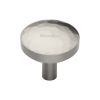 Heritage Brass Cabinet Knob Hammered Design 32mm Satin Nickel finish