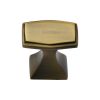 Heritage Brass Cabinet Knob Deco Design 32mm Antique Brass finish