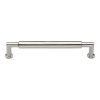 Heritage Brass Cabinet Pull Bauhaus Round Design 203mm CTC Polished Nickel Finish