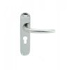 Lilla Lever On Euro Lock Backplate - Polished Chrome