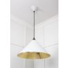 Hammered Brass Hockley Pendant in Flock